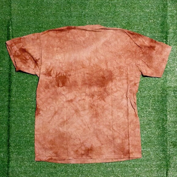 THE MOUNTAIN MENS T SHIRT BROWN MARBLE TIE DYE HORSES WILD NATURE SIZE XXL - Picture 2 of 7